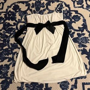 Mini white evening dress